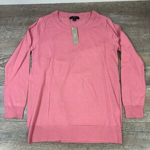 J.Crew 100% Merino Wool Crewneck Sweater Pink XS NWT